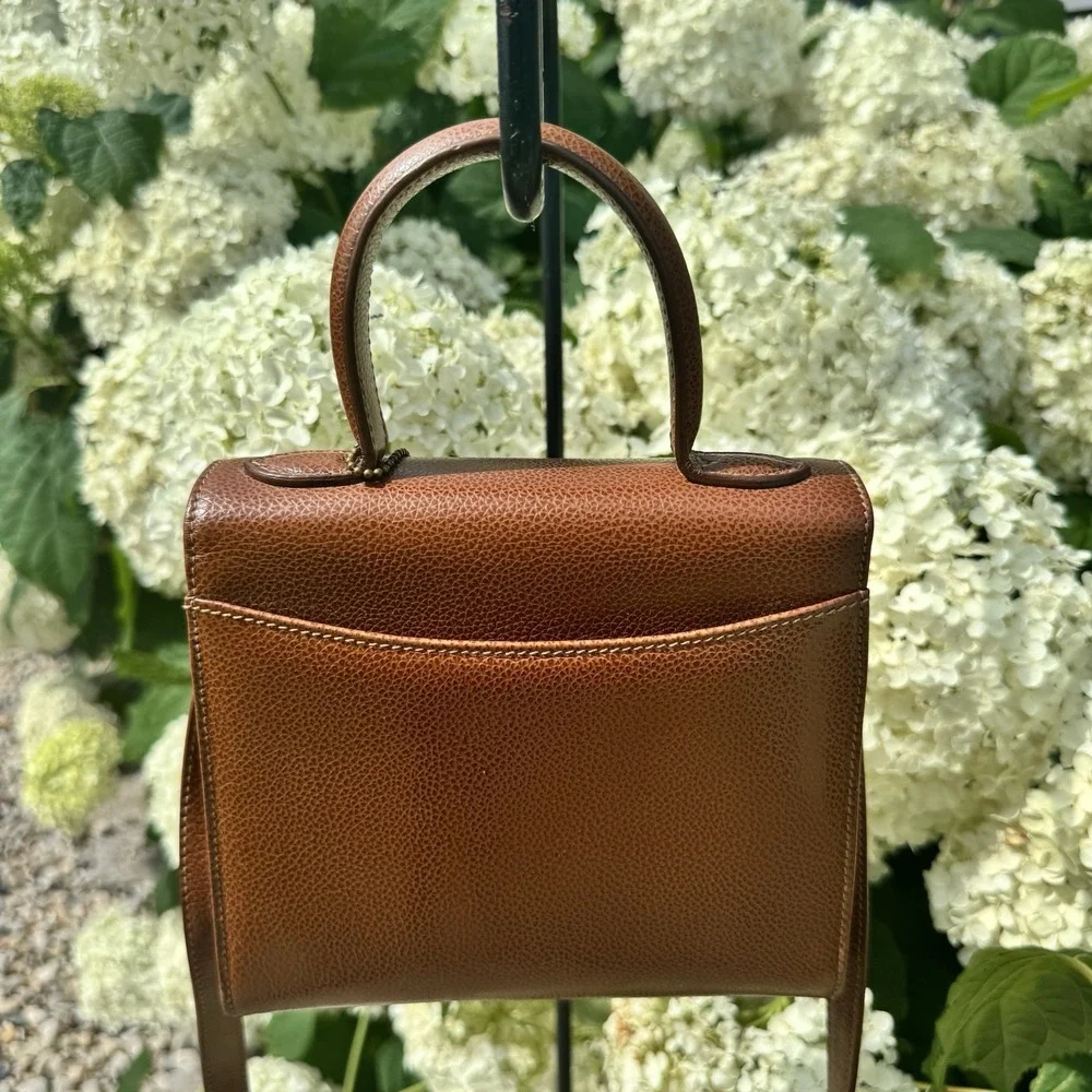 COACH Vintage Gracie Bag 4413 Leather Brown Turnlock Shoulder ~ Made In Italy